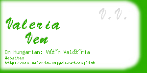 valeria ven business card